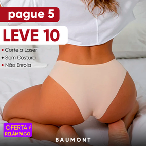 Kit 10 Calcinhas Baumont Corte a Laser
